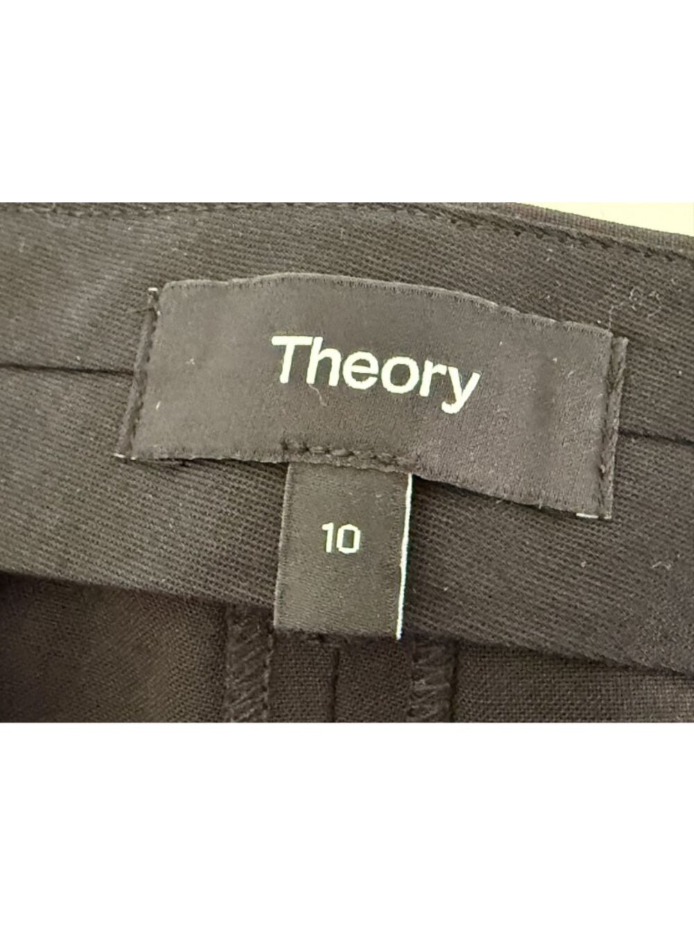 Theory Treeca Black Wool Blend Slim Fit Dress Pants Size 10 Womens Tailored Work - Picture 3 of 12